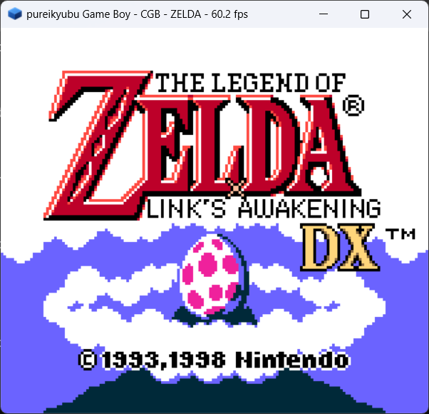The Legend of Zelda: Link's Awakening DX in the Game Boy mode