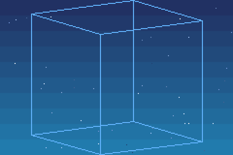 The rotating hypercube of the boot animation