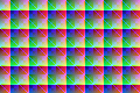 The demo cartridge rendering its animation